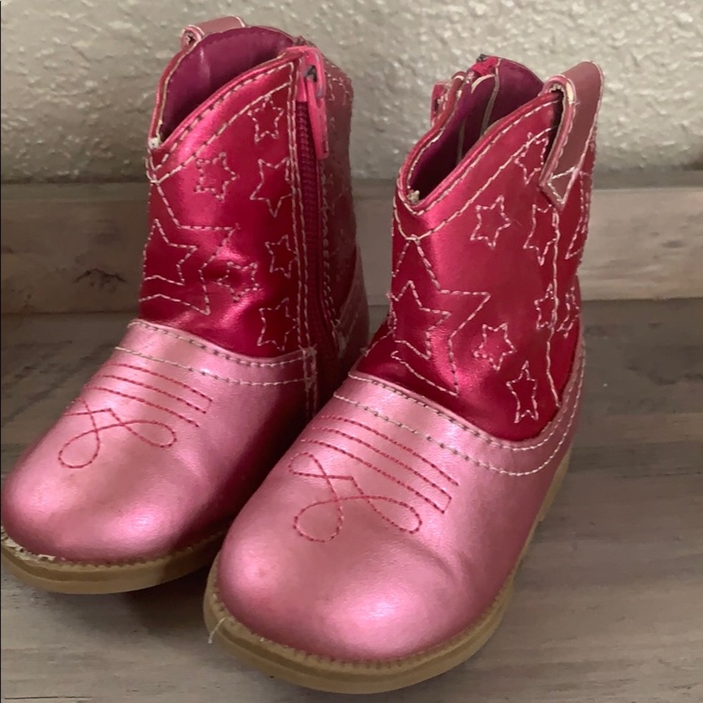 Pink cowgirl boots